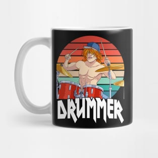 Rock N Roll Drummer Drumming Drums Musician Mug